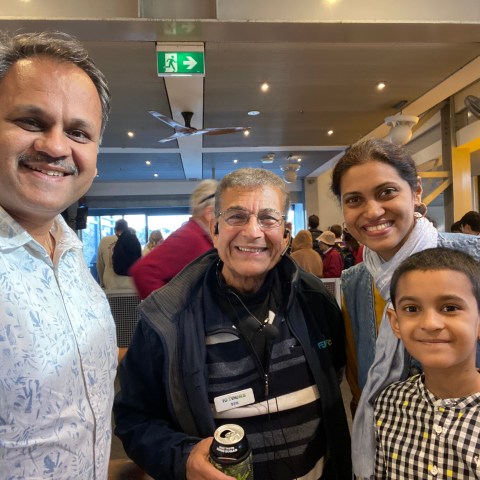 Raj Singh et al. posing for the camera